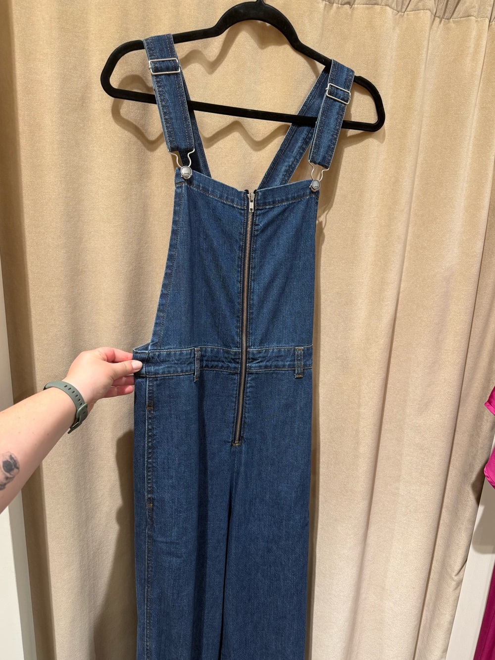 Loup Madelyn Zip Front Denim Overals - Picture 6 of 12